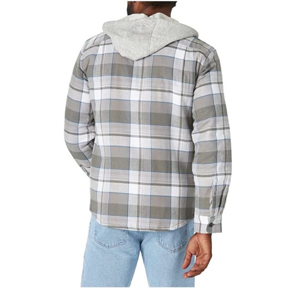 NWT Wrangler Authentics Men's Long Sleeve Quilted Jacket Size L Gray $100 8C015 - Picture 4 of 5